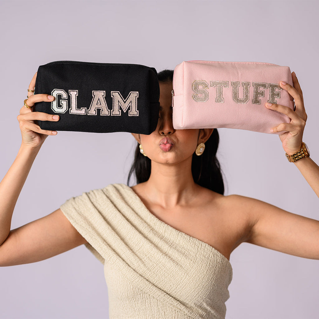 Icon Glam Cosmetic Pouch Black