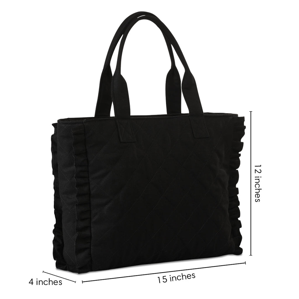 Quilted Canvas Tote Bag