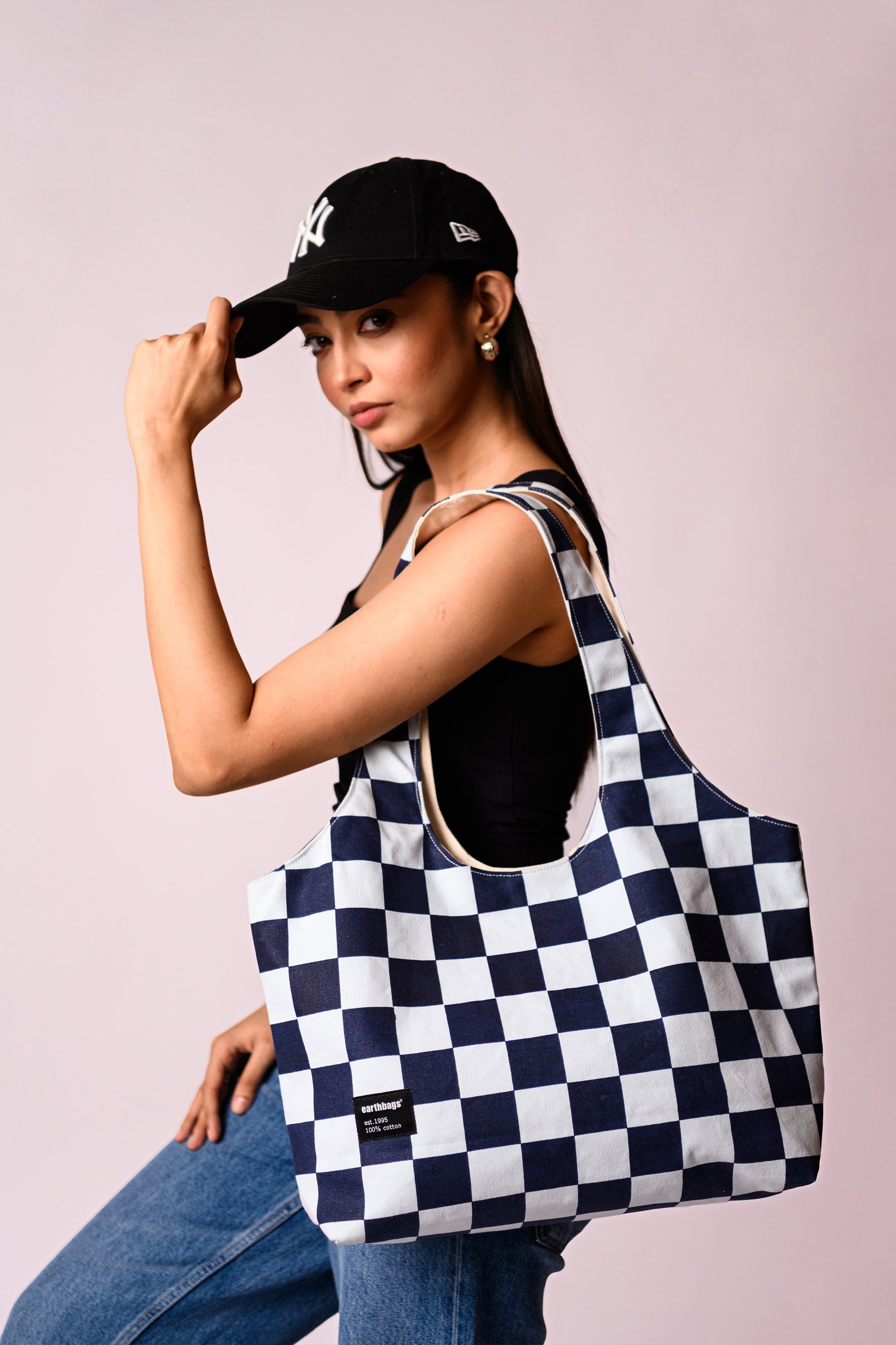 Checkmate Hobo Bag Blue