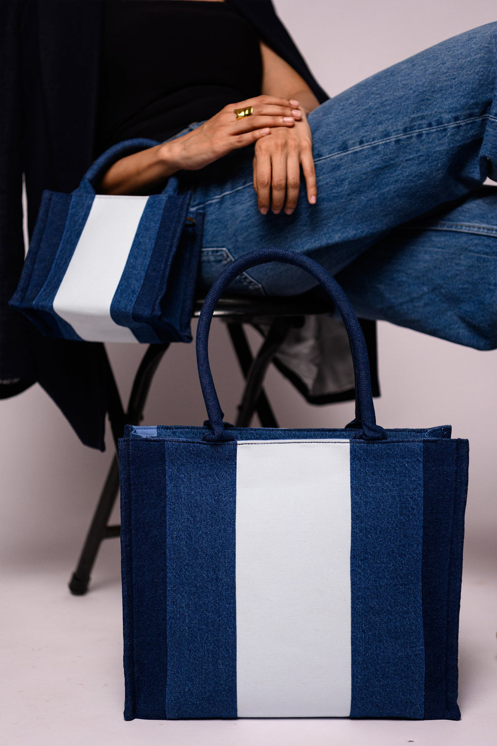 Gigi Box Tote Bag Denim