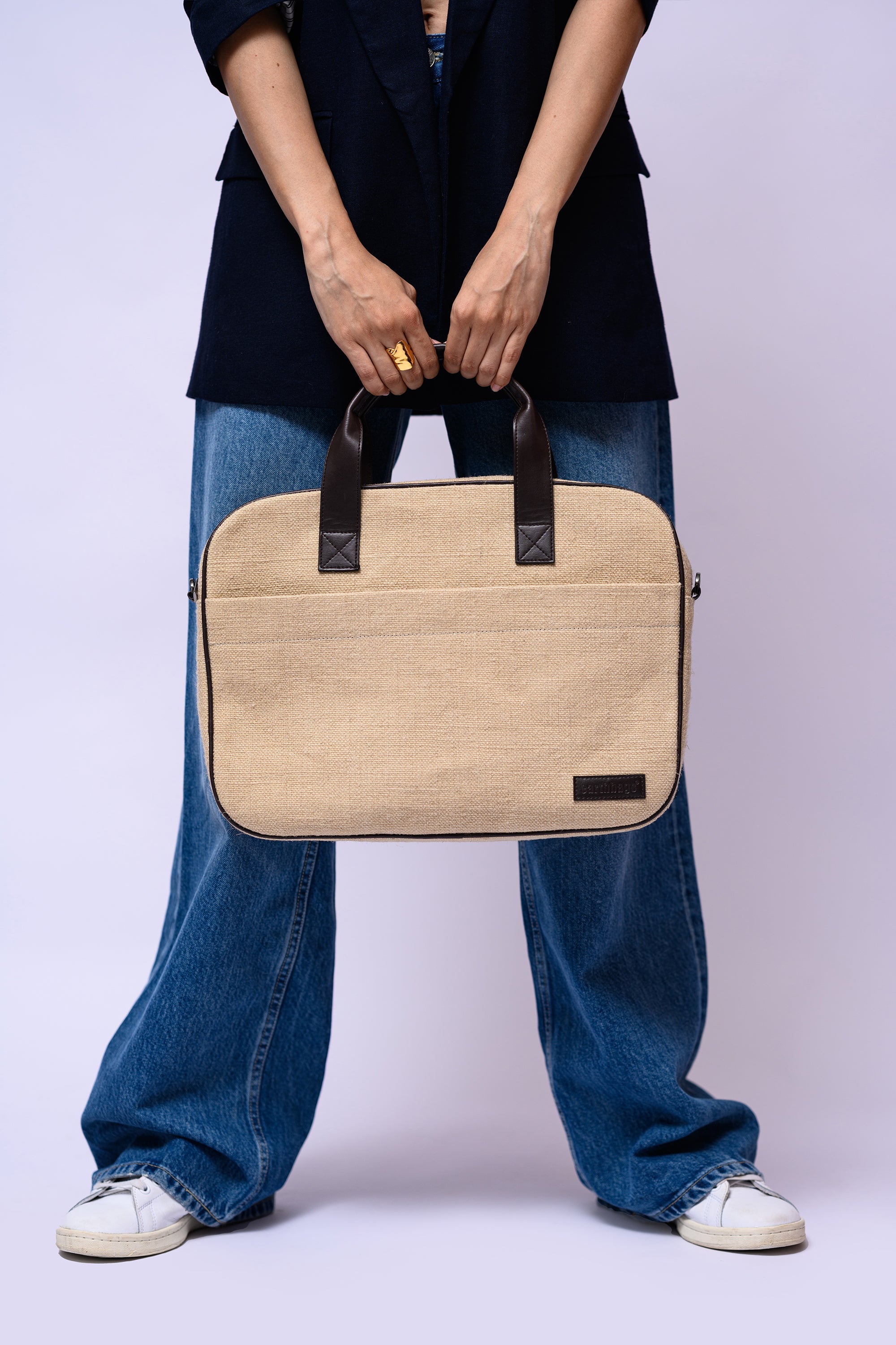 Cove Soft Jute Laptop Bag
