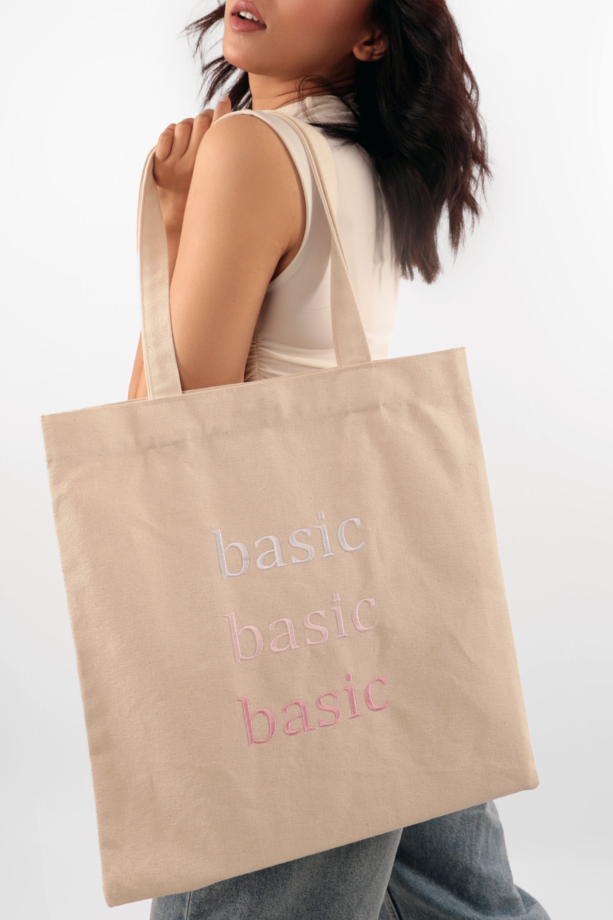 Basic Cotton Tote Bag Pink