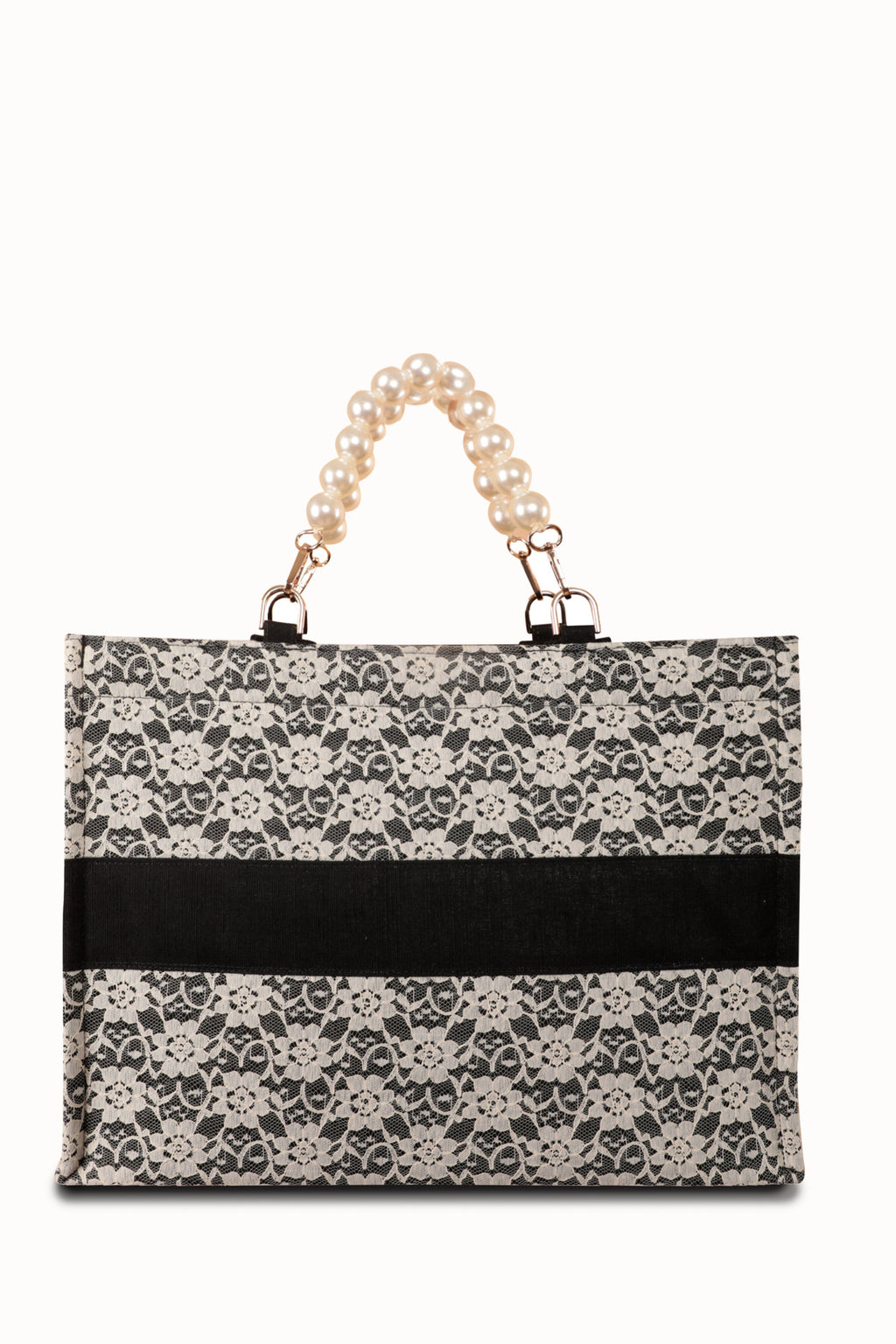 Audrey Lace Tote Bag Black