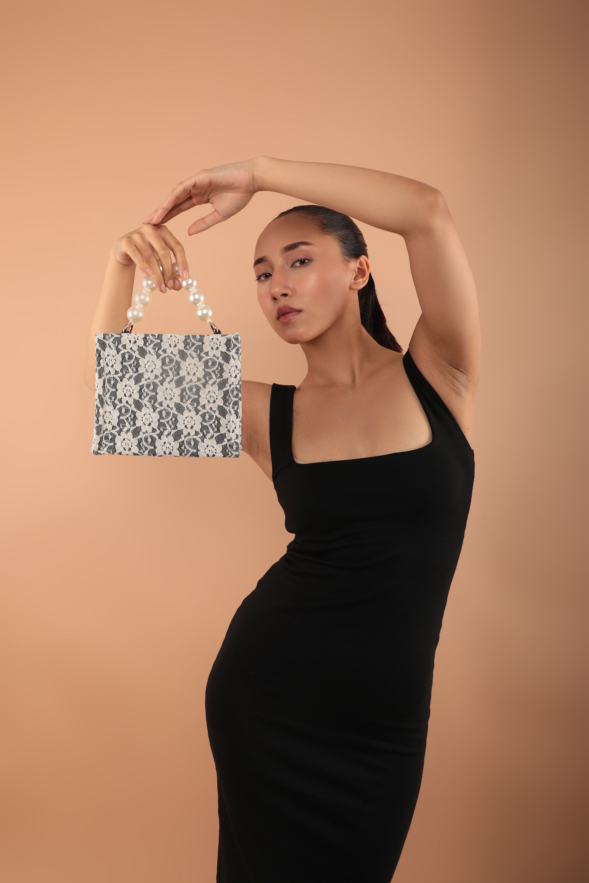 Audrey Lace Mini Bag Black