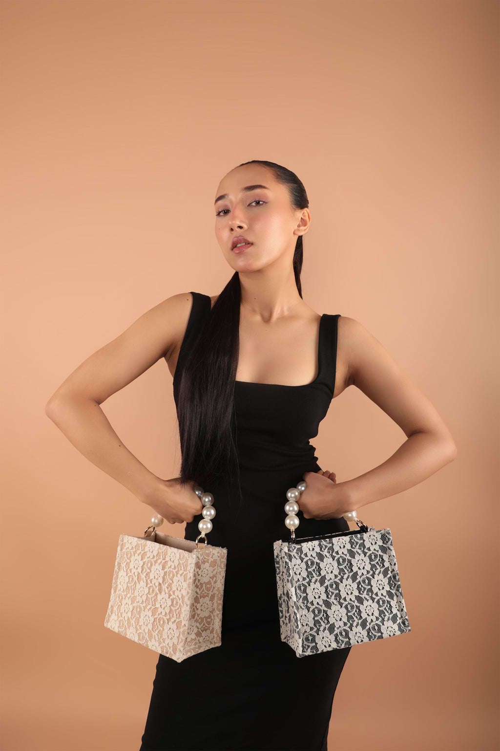 Audrey Lace Mini Bag Black