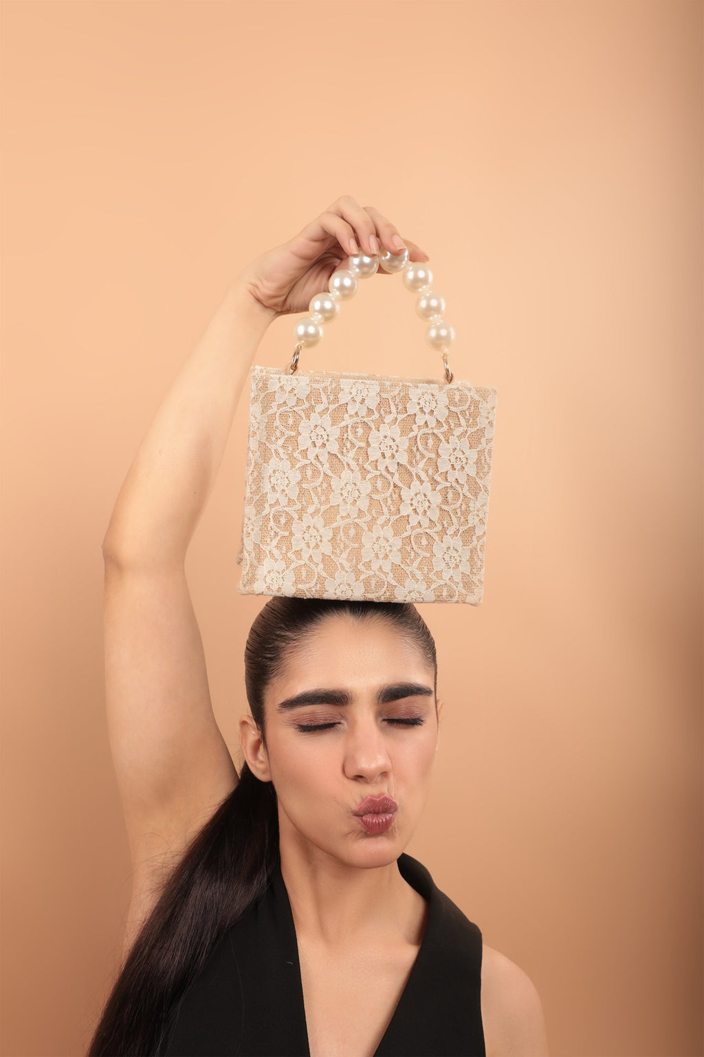 Audrey Lace Mini Bag Natural