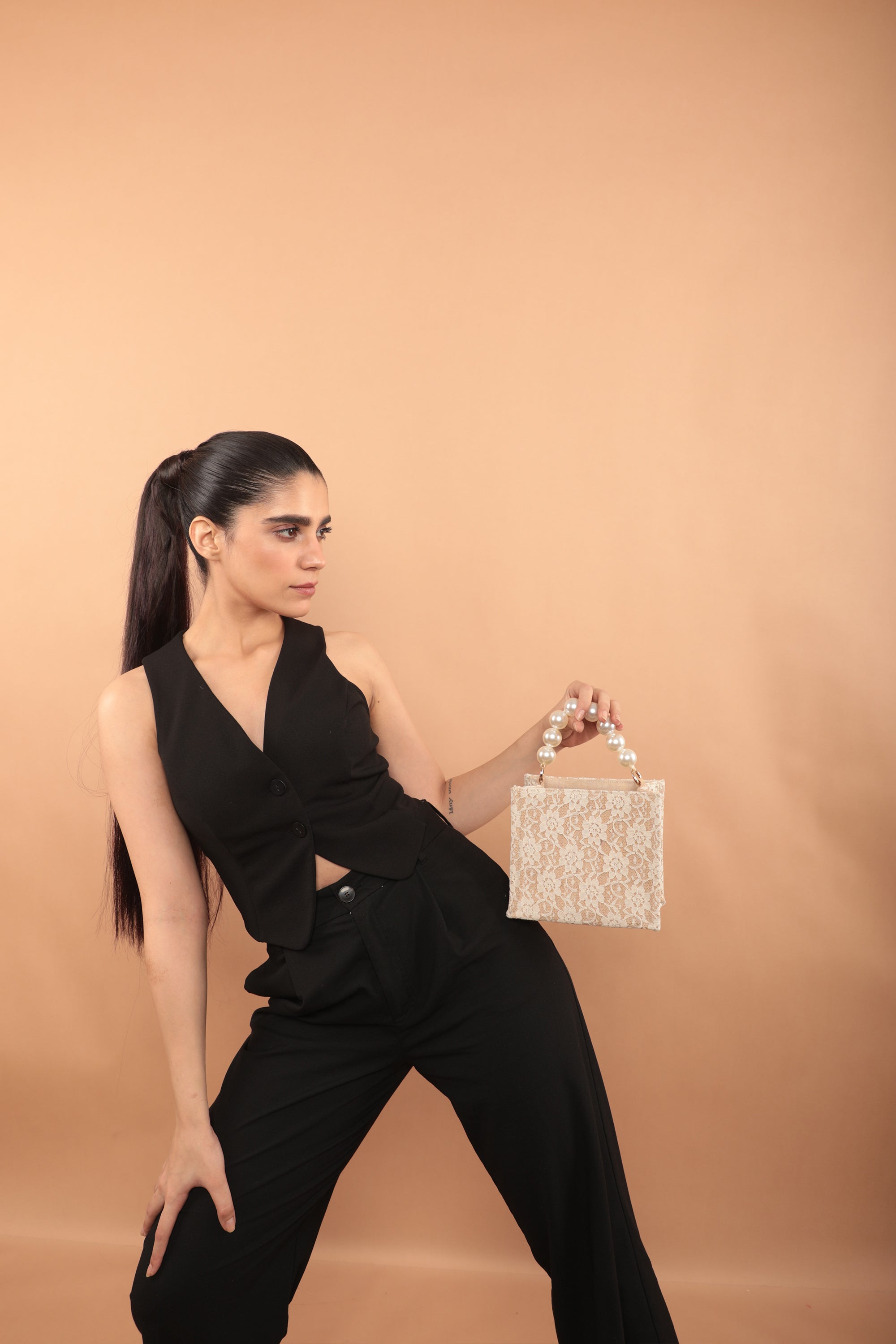 Audrey Lace Mini Bag Natural